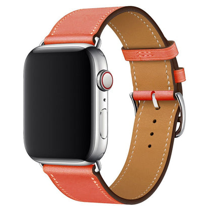 Apple Leather Watch Lead Layer Cowhide Apple Watch iwatch8 Watchband Color Patchwork Single Circle Watch Band