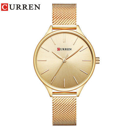 CURREN Women Watches Luxury Wrist watch Clock for Women Milanese Steel Lady Rose Gold Ladies Watch