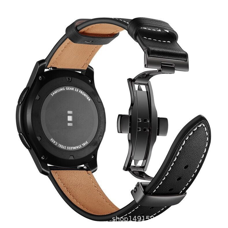 Applicable to Huawei GT2 Leather Pro Strap Watch3 Watch GT Intelligent 46 Glory Magic 2 Butterfly Buckle 22mm