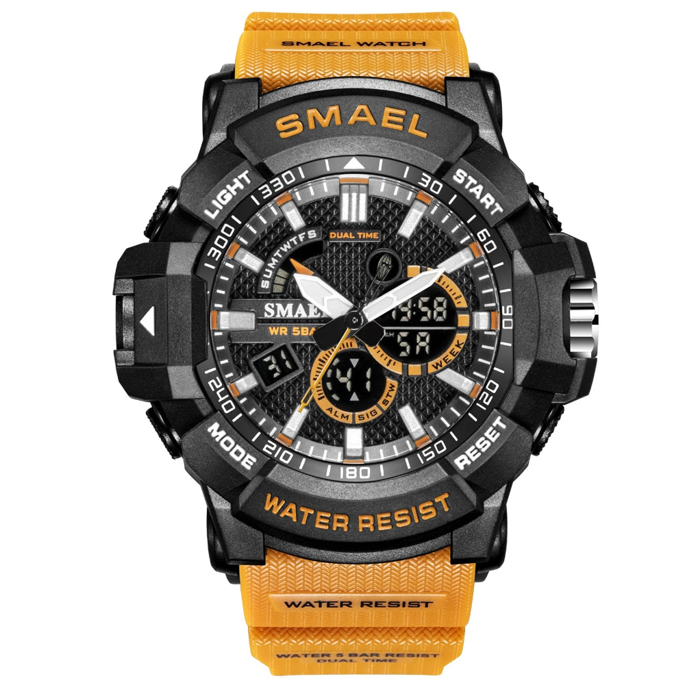 SKMEL 1809 Mens Watches Military 50m Waterproof Sport Watch Camouflage Stopwacth LED Alarm Clock For Male 1809B relogio masculino Watch Men