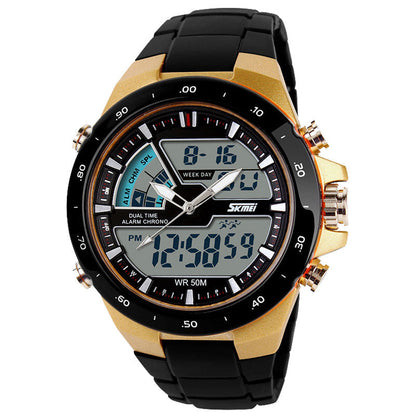 SKMEI 1016 Sport Watch Men Fashion Casual Alarm Clock Waterproof Military Chrono Dual Display Wristwatches Relogio Masculino