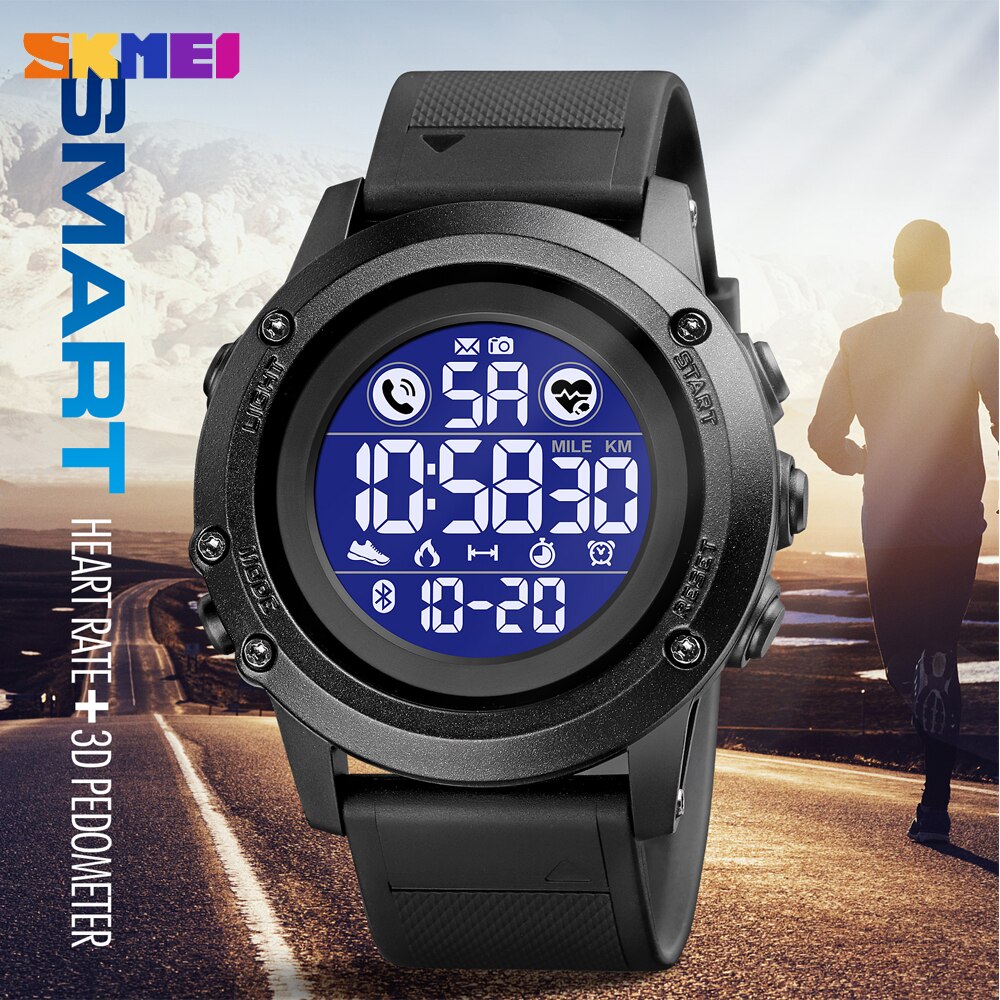 SKMEI 1746 New Sports Mens Smartwatch Pedometer Calorie Fitness Clock Bluetooth Calories Waterproof Male Wristwatch relojes inteligentes