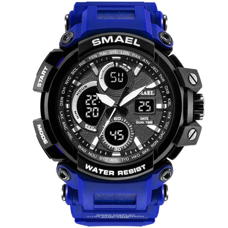 SMAEL 1708B Sport Watches Waterproof Men Watch LED Digital Watch Military Male Clock Relogio Masculino erkek kol saati Men Watch