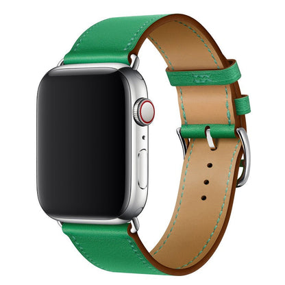 Apple Leather Watch Lead Layer Cowhide Apple Watch iwatch8 Watchband Color Patchwork Single Circle Watch Band