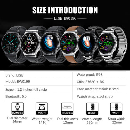 Smart Watch Smart Wear Multi-Function Heart Rate Blood Pressure Monitor Step Watch Waterproof