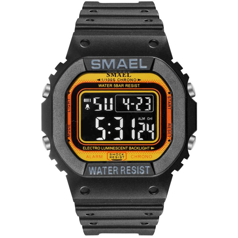 SMAEL 1803 Digital Watch Men Sports Watches LED Military Army Camouflage Wrist Watch For Boy Waterproof Top Brand Student Stopwatch