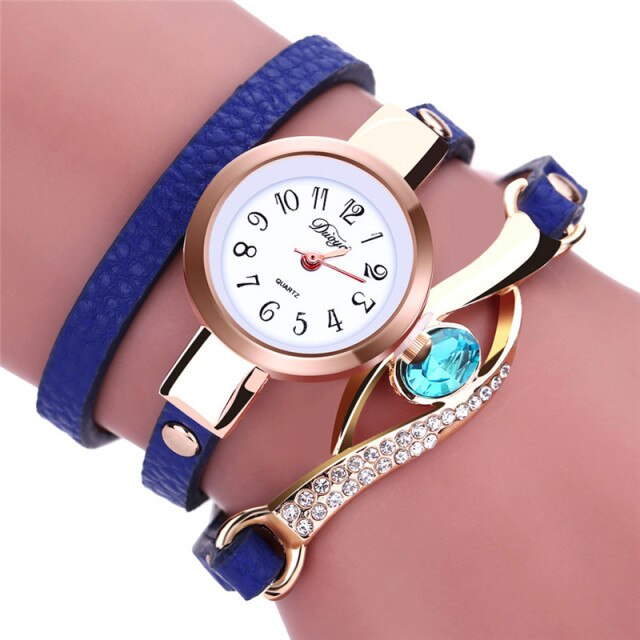 Women Watches Eye Gemstone Luxury Watches Women Gold Bracelet Watch Female Quartz Wristwatches Reloj Mujer