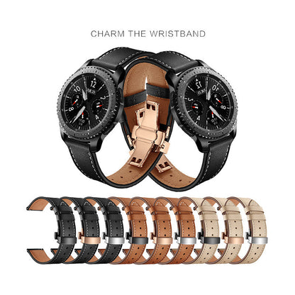 Applicable to Huawei GT2 Leather Pro Strap Watch3 Watch GT Intelligent 46 Glory Magic 2 Butterfly Buckle 22mm