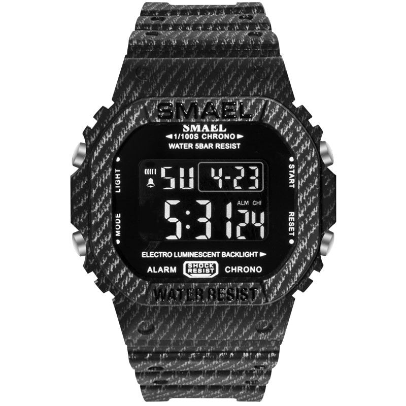 SMAEL 1803 Digital Watch Men Sports Watches LED Military Army Camouflage Wrist Watch For Boy Waterproof Top Brand Student Stopwatch