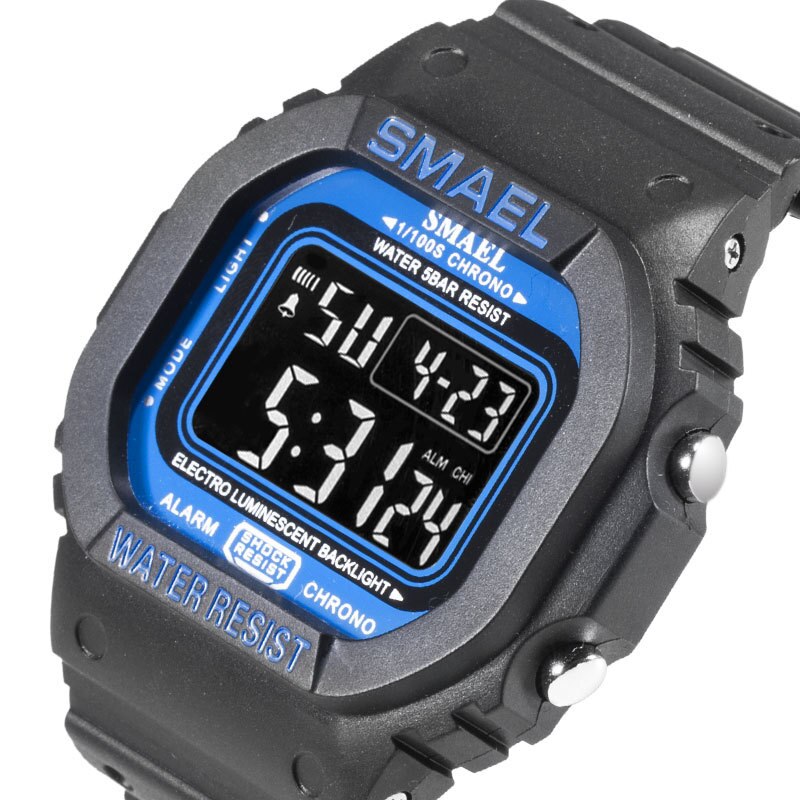 SMAEL 1803 Digital Watch Men Sports Watches LED Military Army Camouflage Wrist Watch For Boy Waterproof Top Brand Student Stopwatch