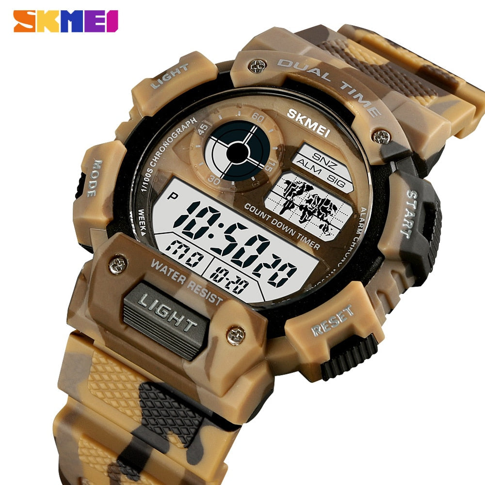 SKMEI 1723 Digital Watch Luminous Display Men Waterproof Wristwatch Count Down Military Sports Electronic Clock Relogio Masculino