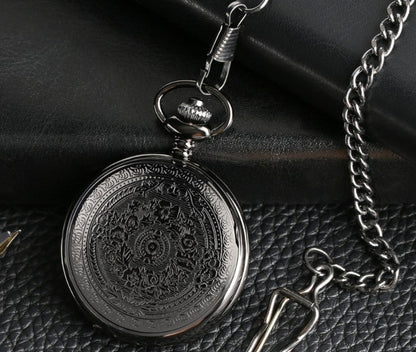 TO MY SON Carved Retro Memorial Quartz Gift Pocket Watch