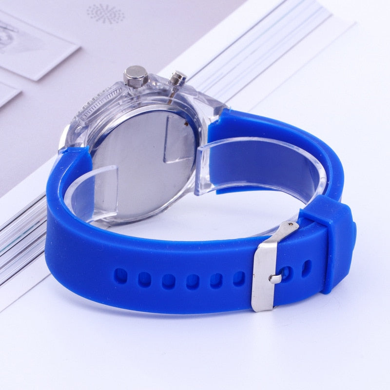 Led Flash Luminous Watch Personality Trends Students Lovers Jellies Woman Men's Watches