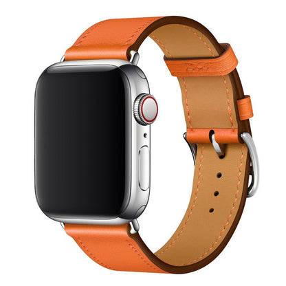 Apple Leather Watch Lead Layer Cowhide Apple Watch iwatch8 Watchband Color Patchwork Single Circle Watch Band