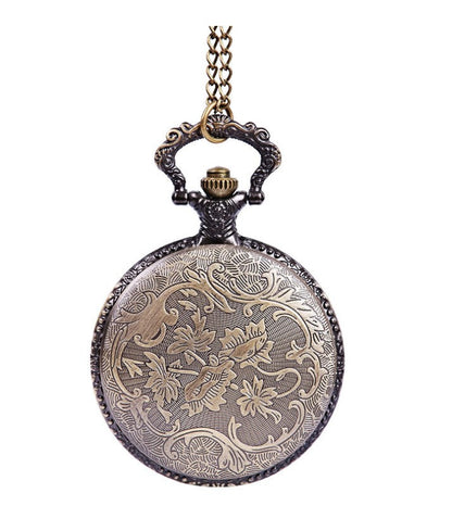 Large bronze thin chain Chinese zodiac classic retro pocket watch Chinese zodiac hollow pocket watch