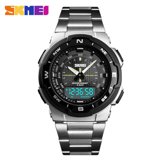 SKMEI 1370 Men Watch Fashion Quartz Sports Watches Stainless Steel Strap Men Watches Top Brand Luxury Business Waterproof Wrist Watch