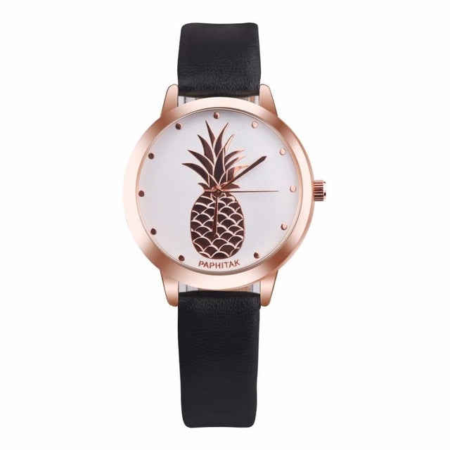 Pineapple Leather Quartz Watch