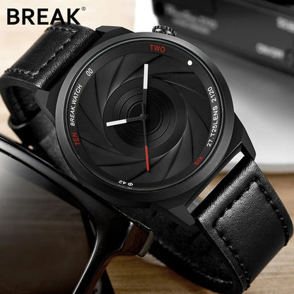 BREAK Photographer Series Unique Camera Style Stainless Strap Men Women Casual Sport Watches