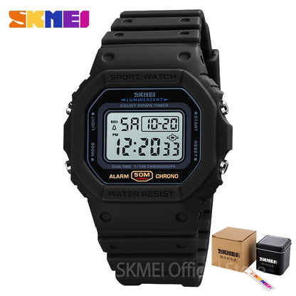 SKMEI 1628  Multifunctional Digital Sport Watch Women small size 2 Time Count Down Mens Wristwatches Fashion Retro Male Watches