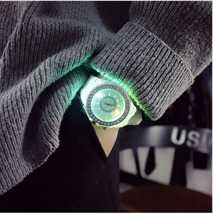 Led Flash Luminous Watch Personality Trends Students Lovers Jellies Woman Men's Watches