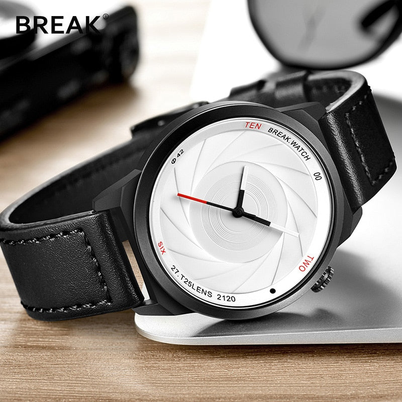 BREAK Photographer Series Unique Camera Style Stainless Strap Men Women Casual Sport Watches