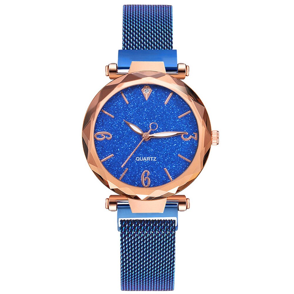 Rose Gold Women Watch Top Brand Luxury Magnetic Starry Sky Lady Wrist Watch Mesh Female Clock For Dropship relogio feminino