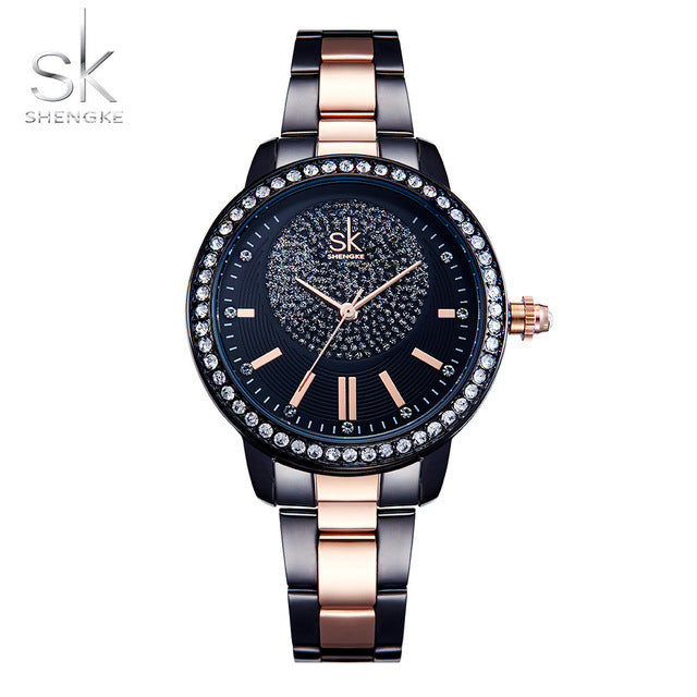 Rose Gold Watch Women Quartz Watches Ladies Top Brand Crystal Luxury Female Wrist Watch