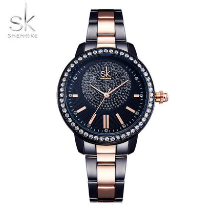 Rose Gold Watch Women Quartz Watches Ladies Top Brand Crystal Luxury Female Wrist Watch