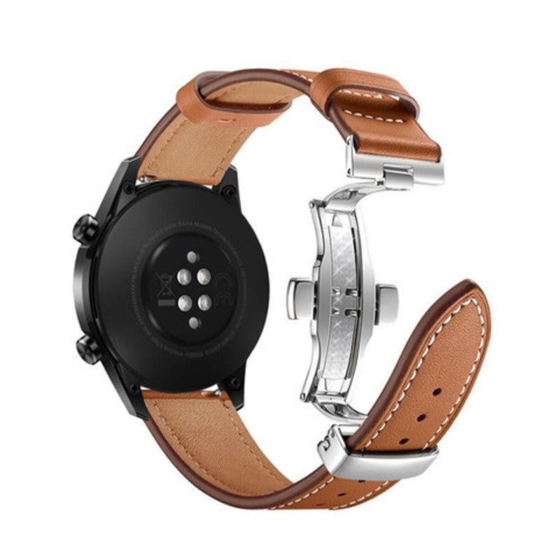 Applicable to Huawei GT2 Leather Pro Strap Watch3 Watch GT Intelligent 46 Glory Magic 2 Butterfly Buckle 22mm