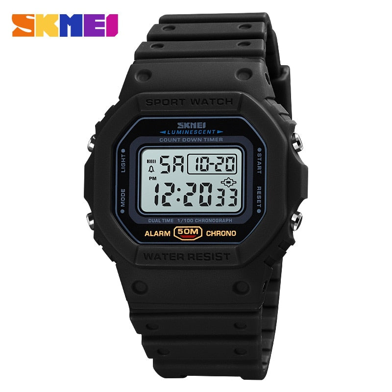 SKMEI 1628  Multifunctional Digital Sport Watch Women small size 2 Time Count Down Mens Wristwatches Fashion Retro Male Watches