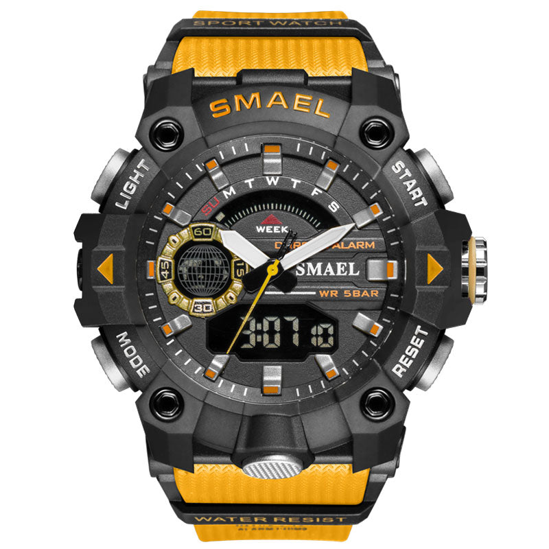 SMAEL 8040 Military Watches Men Sport Watch New 50M Waterproof Wristwatch Stopwatch Alarm LED Light Digital Watches 8040 Men's Sports Watch