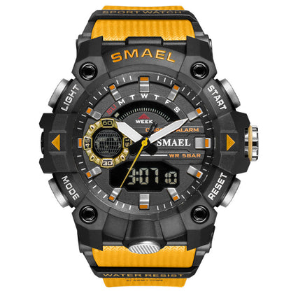 SMAEL 8040 Military Watches Men Sport Watch New 50M Waterproof Wristwatch Stopwatch Alarm LED Light Digital Watches 8040 Men's Sports Watch