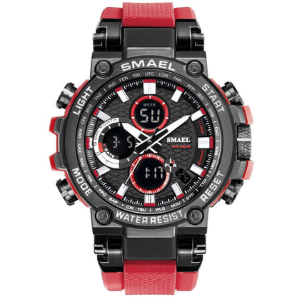 SMEAL 1803 Men Sport Watches Digital Double Time Chronograph Watch Mens LED Chronometre Week Display Wristwatches montre homme Hour