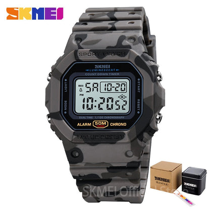 SKMEI 1628  Multifunctional Digital Sport Watch Women small size 2 Time Count Down Mens Wristwatches Fashion Retro Male Watches