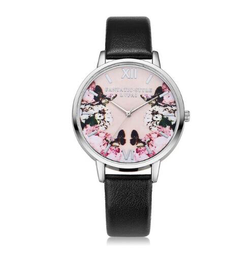 Flower Butterfly Ladies Bracelet Watch