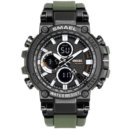 SMEAL 1803 Men Sport Watches Digital Double Time Chronograph Watch Mens LED Chronometre Week Display Wristwatches montre homme Hour