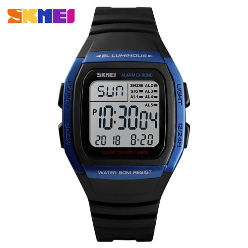 SKMEI 1278 Luxury Sport Men Watches Outdoor Fitness Chrono Digital Electronic Clock Waterproof Military Wristwatch Relogio Masculino