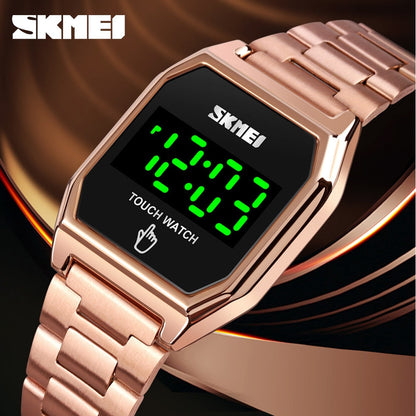 SKMEI 1679 NewTop Brand LED Men Women Digital Wristwatch Touch Screen LED Display Electronic Waterproof Watch Gifts Relogio Masculino