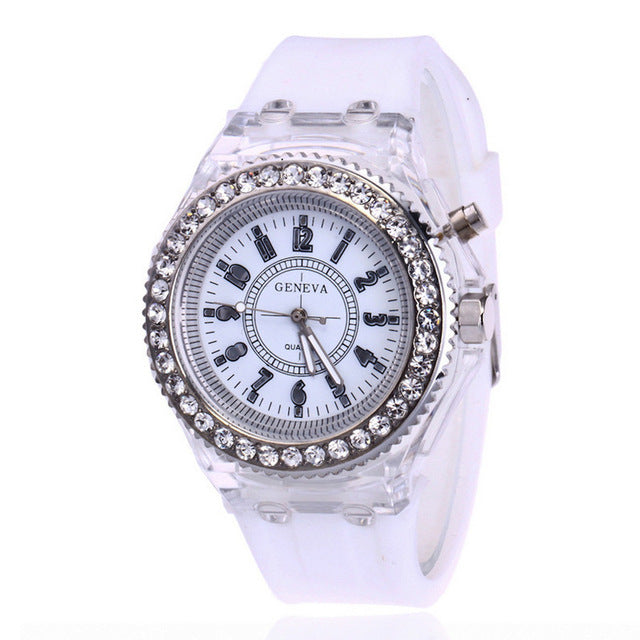 Led Flash Luminous Watch Personality Trends Students Lovers Jellies Woman Men's Watches