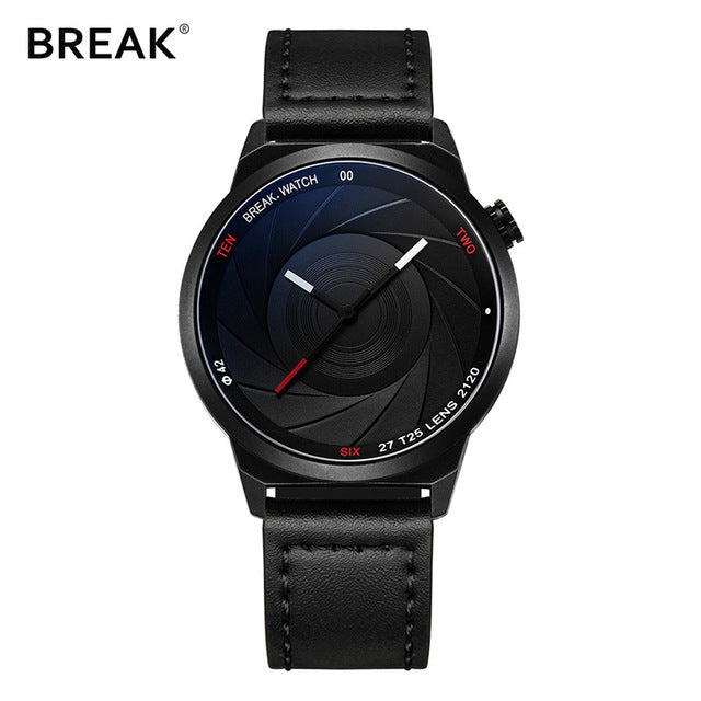 BREAK Photographer Series Unique Camera Style Stainless Strap Men Women Casual Sport Watches