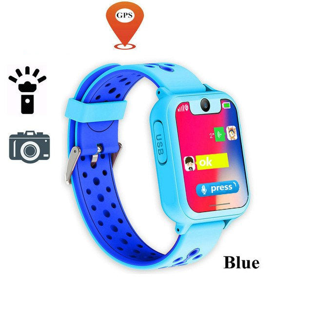 S6 GPS LBS Kids Smart Watch Waterproof Camera Sim Card Children SOS Call Location Finder Locator Tracker Baby GPS Watch