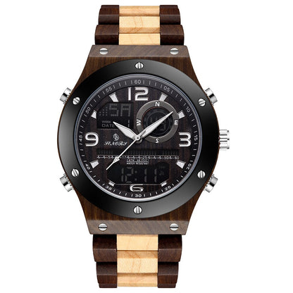 Senor Digital Watch Wood Watch Men Military Sport Wristwatch Mens Quartz Watches Top Brand Luxury Wooden Watch Male Relogio