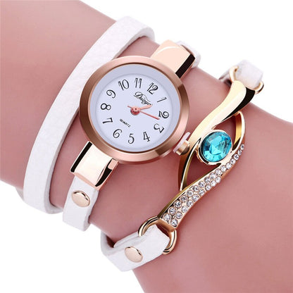 Women Watches Eye Gemstone Luxury Watches Women Gold Bracelet Watch Female Quartz Wristwatches Reloj Mujer