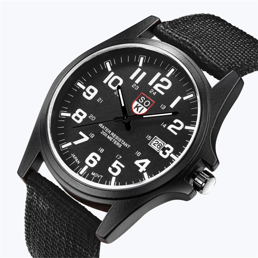 SOKI Sports Watches Man Fashion Casual Man Watch Luxury Men's Wristwatch Relogio Masculino Quartz Military Watch For Men