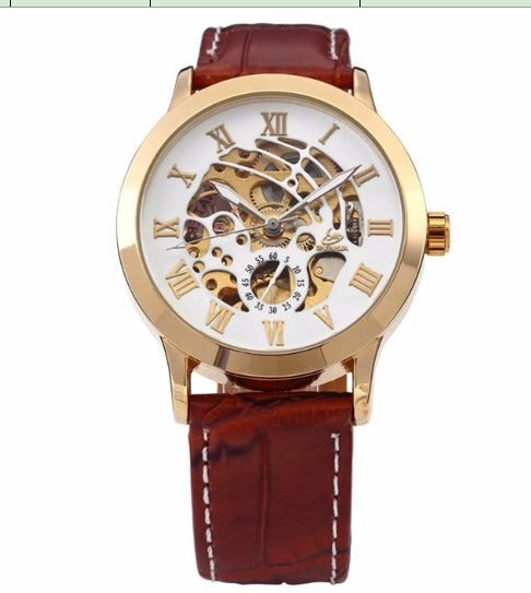 SHENHUA Men's Fashion Hollow out Watch Antique Fully Automatic Mechanical Watch