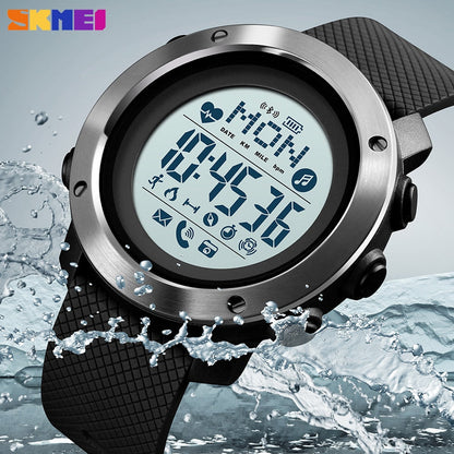 SKMEI 1512 & 1511 New Outdoor Sport Smart Men Watch Compass Heart Rate Male Digital Clock Bluetooth Fitness Waterproof Wristwatch inteligent