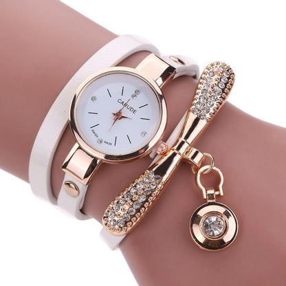 Women Watches  Casual Bracelet Watch Woman Relogio Leather Band Rhinestone Analog Quartz Watch Female Clock Montre Femme