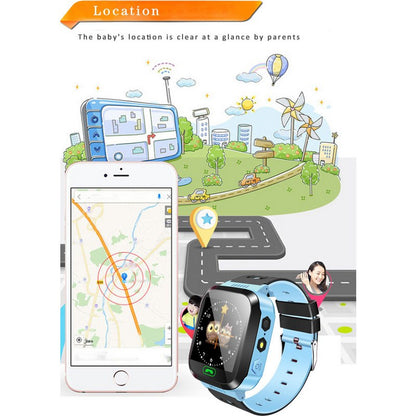 Q528 Y21S Baby Smart Watch With SOS Call Camera Touch Screen Lighting Phone Positioning Location Children Watch for Android IOS