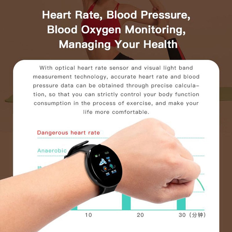 Bluetooth Smart Watch Men Blood Pressure Round Smartwatch Women Watch Waterproof Sport Tracker WhatsApp For Android Ios