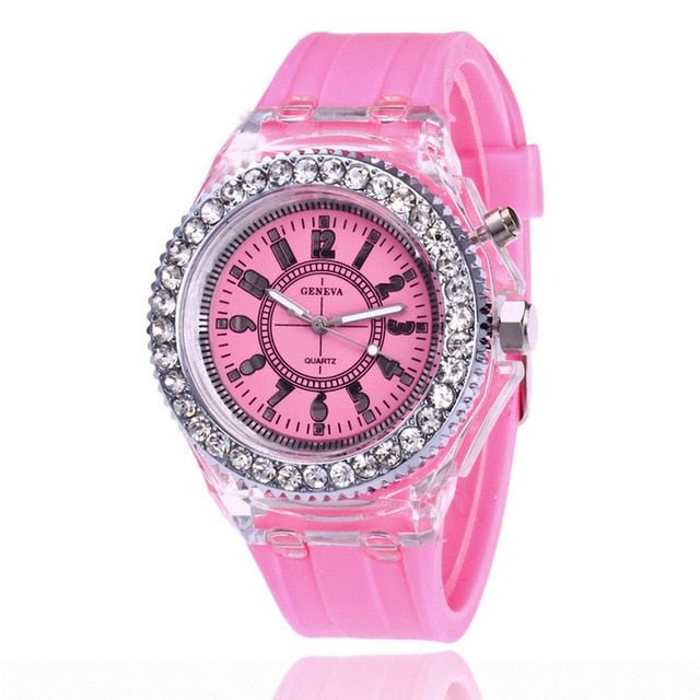 Led Flash Luminous Watch Personality Trends Students Lovers Jellies Woman Men's Watches